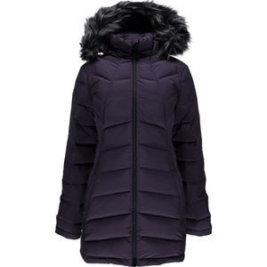 Women’s Spyder Syrround long faux fur down coat